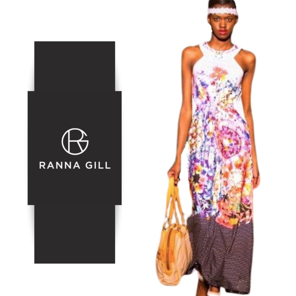 RANNA GILL ANTRHO Arnala Floral Maxi Dress